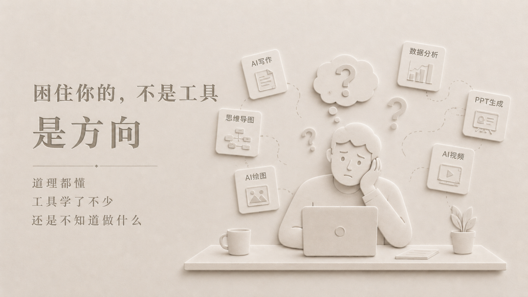 普通人用 AI 谋生，第一步不是学工具，而是找到可持续的问题
